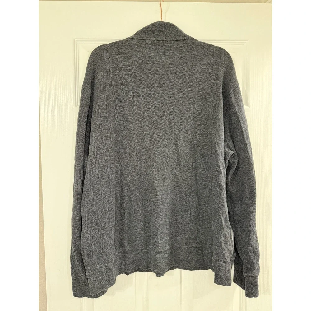 Polo Ralph Lauren Lsl Knt Quarter Zip Mens XL Grey Excellent Herringbone